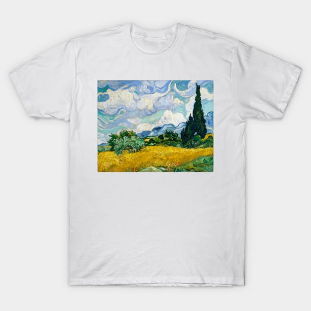 Van Gogh Wheat Field with Cypresses T-Shirt by Vera Designs